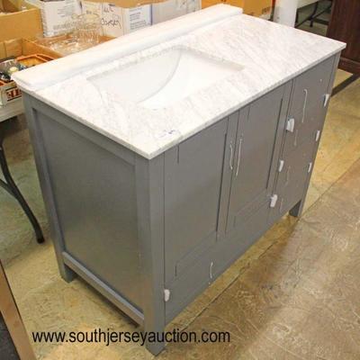 NEW 42â€ Marble Top Grey Base Bathroom Vanity

Auction Estimate $200-$400 â€“ Located on Dock