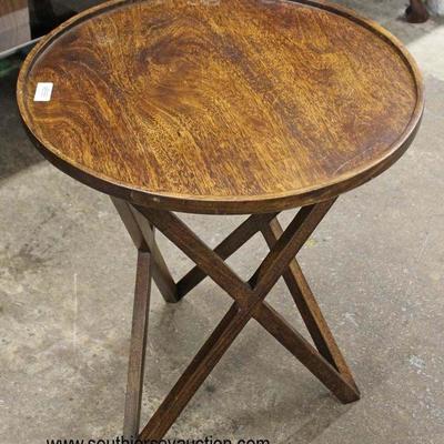 Round â€œXâ€ Base Mahogany Lamp Table

Auction Estimate $50-$100 â€“ Located Inside 