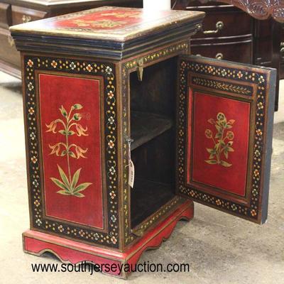 Paint Decorated Decorative One Door Country Cabinet

Auction Estimate $100-$200 â€“ Located Inside