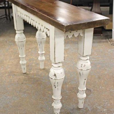 Mahogany Finish Top White Distressed Carved Console Table

Auction Estimate $100-$300 â€“ Located Inside

 