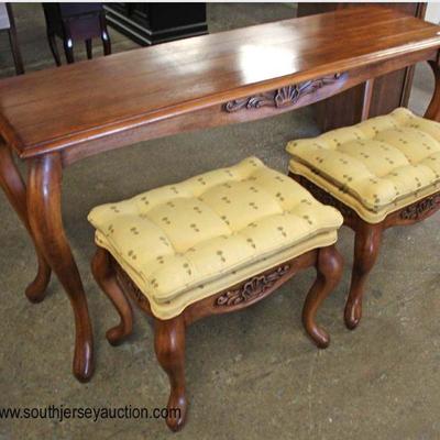 3 Piece Console Sofa Table and 2 Stools

Auction Estimate $100-$200 â€“ Located Inside
