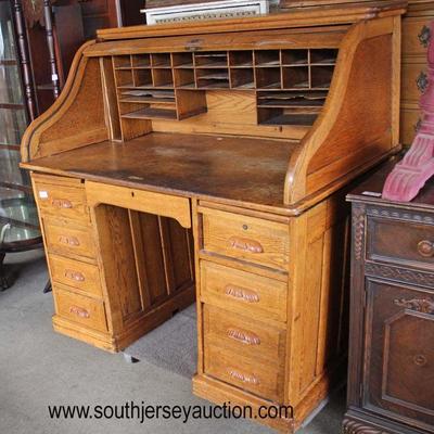  ANTIQUE Oak â€œSâ€ Roll Desk with Panel Sides

Auction Estimate $100-$300 â€“ Located Dock 