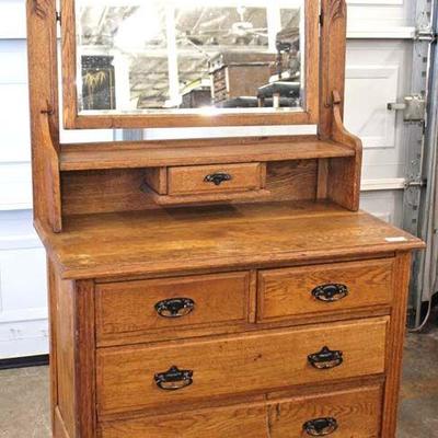  ANTIQUE Continental Oak Washstand with Mirror

Auction Estimate $ 100-$200 â€“ Located Inside 
