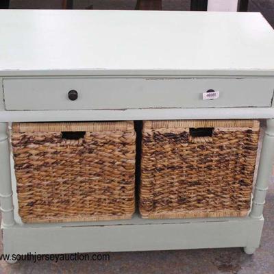  Decorator One Drawer Server with Basket Storage Compartments

Auction Estimate $100-$300 â€“ Located Inside

  