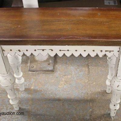 Mahogany Finish Top White Distressed Carved Console Table

Auction Estimate $100-$300 â€“ Located Inside

 