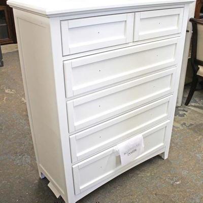 NEW Contemporary White 6 Drawer High Chest with Hardware in the Drawers

Auction Estimate $100-$300 â€“ Located Inside