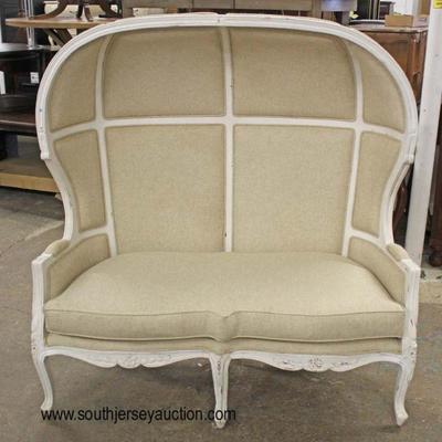 Double Porter Country French Style Upholstered Hooded Bench

Auction Estimate $300-$600 â€“ Located Inside