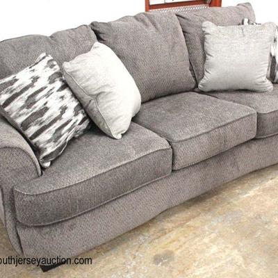 NEW Slate Grey Upholstered Sofa with Decorator Pillow

Auction Estimate $200-$400 – Located Inside