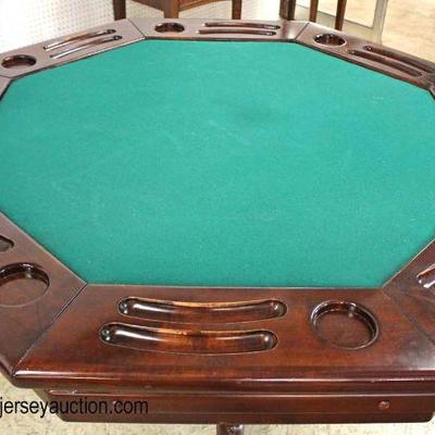  7 Piece Mahogany Game Table Poker and Bumper Pool with Sticks and Que Balls and 6 Swivel Poker Chairs

Auction Estimate $300-$600 â€“...