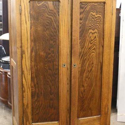 ANTIQUE Oak 2 Door 1 Drawer Panel Side Wardrobe with Carved Crest

Auction Estimate $100-$300 â€“ Located Inside