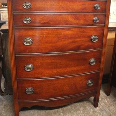 Several Mahogany Front High Chest and Low Chest

Auction Estimate $100-$300 â€“ Located Inside