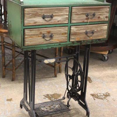 Decorator Seaswing Sewing Machine Base with Distressed and Paint Decorated 4 Drawer Storage Chest

Auction Estimate $300-$600 â€“ Located...