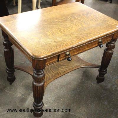 ANTIQUE Oak One Drawer 2 Tier Library Table

Auction Estimate $100-$300 â€“ Located Inside