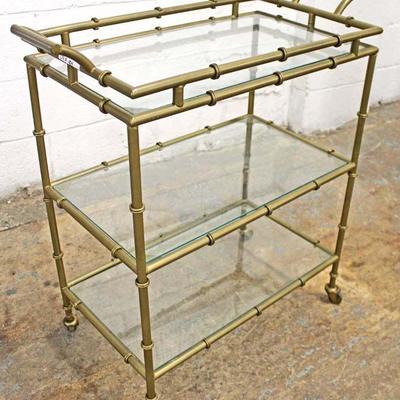 Mid Century Modern Faux Bamboo Glass Shelf Tea Cart

Auction Estimate $200-$400 â€“ Located Inside