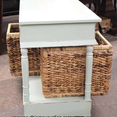 Decorator One Drawer Server with Basket Storage Compartments

Auction Estimate $100-$300 â€“ Located Inside

 