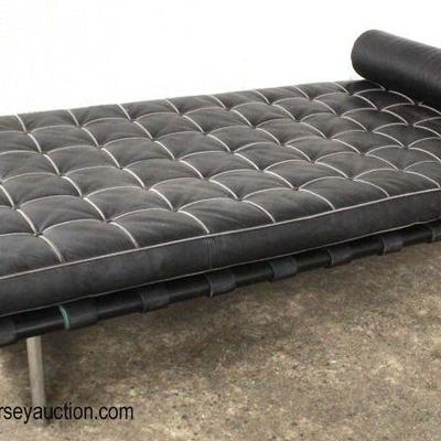  Mid Century Modern Leather Day Bed in Original Found Condition with Pillow by Knolls

Located Inside â€“ Auction Estimate $1000-$2000 