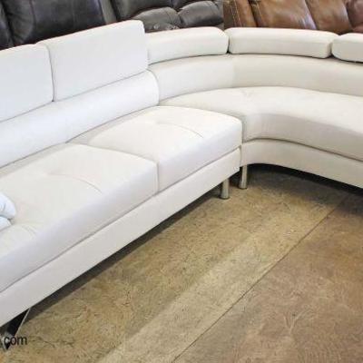 NEW Modern Design COOL White Leather Sectional with Adjustable Head Rest

Auction Estimate $400-$800 â€“ Located Inside
