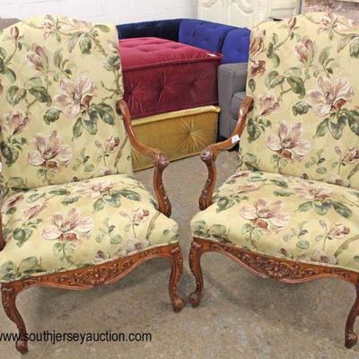 PAIR of Georgian Style Mahogany Carved Frame Arm Chairs

Auction Estimate $200-$400 – Located Inside
