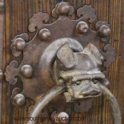  FANTASTIC Antique Style Asian 2 Door Cabinet with Highly Ornate Iron Foo Dog Handles and Lock

Auction Estimate $300-$600 â€“ Located...