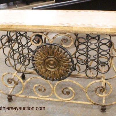  NEW Contemporary Iron and Stone Decorator Wine Bar â€“ Very Cool

Auction Estimate $300-$600 â€“ Located Inside 