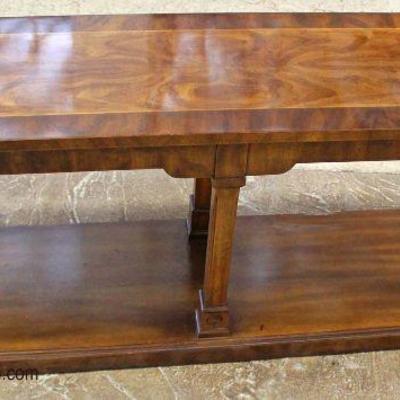  Burl â€œDrexel Furnitureâ€ Mahogany and Banded 2 Tier Sofa Table

Auction Estimate $200-$400 â€“ Located Inside 