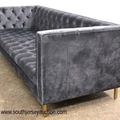  NEW Grey Upholstered Contemporary Even Arm Button Tufted Decorator Sofa

Auction Estimate $300-$600 â€“ Located Inside 