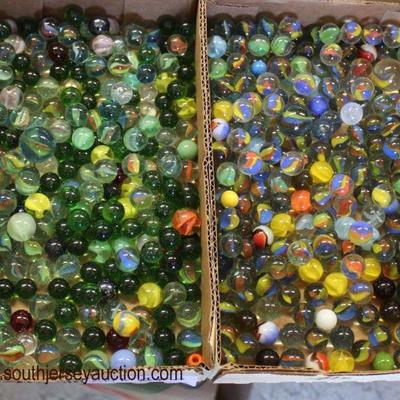 Selection of VINTAGE Box Lots of Marbles

Auction Estimate $20-$80 â€“ Located Glassware