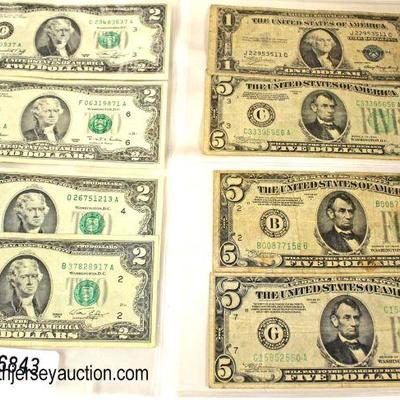 Large Selection of $1, $5, $10 Silver Certificates, Red Certificates, Yellow Seal

Auction Estimate $10-$100 â€“ Located Glassware

 