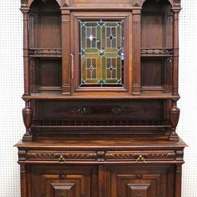  ANTIQUE Continental Walnut 3 Part Leaded Glass Court Cupboard

Auction Estimate $400-$800 â€“ Located Inside 