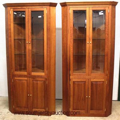  PAIR of SOLID Cherry Bench Made Corner Cabinets

Auction Estimate $300-$600 â€“ Located Inside 