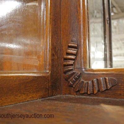  ANTIQUE VERY IMPRESIVE Oak Monumental Highly Carved Sideboard China all Original Finish, Original Hardware in Original Found Condition...