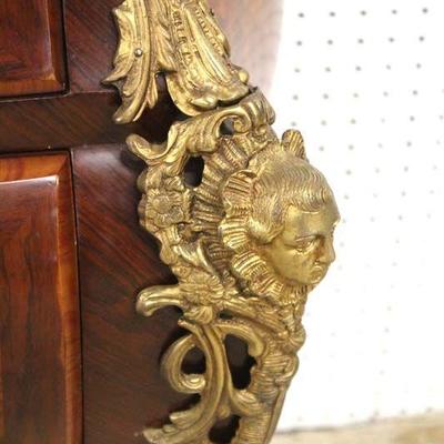 VINTAGE Mahogany Inlaid and Banded Italian Marble Top 3 Drawer Commode with Heavily Applied Bronze

Auction Estimate $400-$800 â€“...