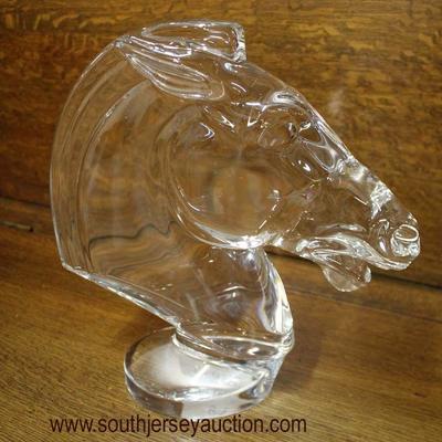 Marked â€œServesâ€ France Crystal Horse Head

Auction Estimate $200-$500 â€“ Located Glassware 