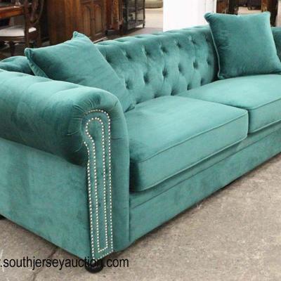  NEW Contemporary Decorator Button Tufted Upholstered Sofa with Decorative Pillows

Auction Estimate $300-$600 â€“ Located Inside

  