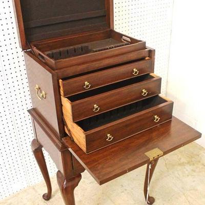  Burl Mahogany “Henkel Harris Furniture” Queen Anne Silver Chest

Auction Estimate $500-$1000 – Located Inside 