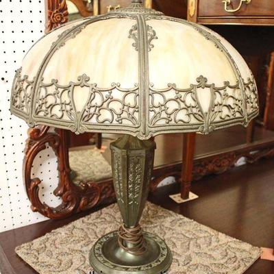  Selection of ANTIQUE Leaded Glass,  Panel and Other Lamps some signed including â€œMillerâ€

Auction Estimate $300-$600 â€“ Located...