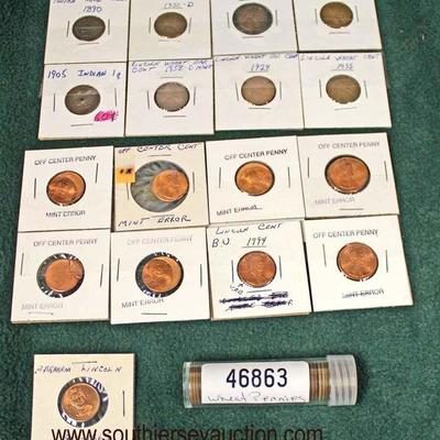 Selection of Wheat Pennies, Lincoln Pennies and Roll of Wheat Pennies

Auction Estimate $10-$20 â€“ Located Glassware