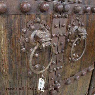  FANTASTIC Antique Style Asian 2 Door Cabinet with Highly Ornate Iron Foo Dog Handles and Lock

Auction Estimate $300-$600 â€“ Located...