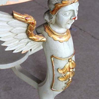 Hand Carved Victorian Style Paint Decorated Marble Top Table

Auction Estimate $50-$100 â€“ Located Inside

 