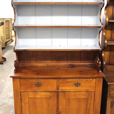  Antique Style Pine Step Back Pewter Cupboard

Auction Estimate $300-$600 â€“ Located Inside 
