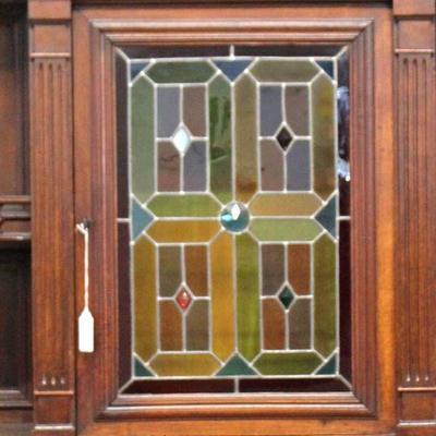  ANTIQUE Continental Walnut 3 Part Leaded Glass Court Cupboard

Auction Estimate $400-$800 â€“ Located Inside 