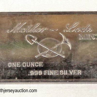 One Ounce .999 Fine Silver Pony Express Bar Mother Lode Mint

Auction Estimate $50-$100 â€“ Located Glassware 