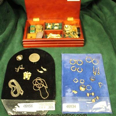 Selection of Marked Sterling and 14 Karat Gold Jewelry

Auction Estimate $100-$300 â€“ Located Glassware