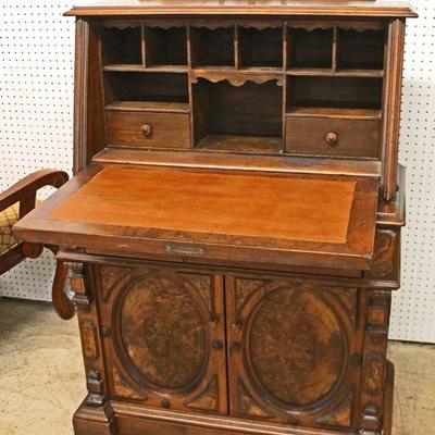 ANTIQUE Walnut Burled Victorian Slant Front Desk in the Original Finish

Auction Estimate $200-$400 â€“ Located Inside

 