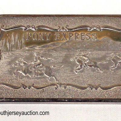  One Ounce .999 Fine Silver Pony Express Bar Mother Lode Mint

Auction Estimate $50-$100 â€“ Located Glassware 