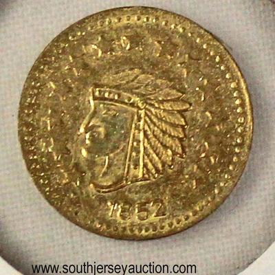  1852 California Â½ Gold Coin

Auction Estimate $100-$300 â€“ Located Glassware 

  