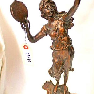 ANTIQUE Style Bronze on Marble of Girl with Tambourine Statue

Auction Estimate $200-$400 â€“ Located Inside