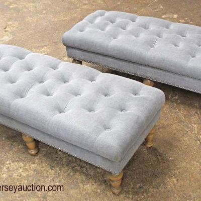 PAIR of NEW Button Tufted End of the Bed Benches

Auction Estimate $200-400 â€“ Located Inside