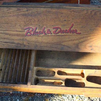  Assortment of Primitive Wood Tool Boxes

â€œBlack and Deckerâ€ and Other

Auction Estimate $20-$100 â€“ Located Inside 