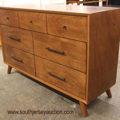  NEW PAIR of Mid Century Design Walnut 3 over 4 Drawer Low Chest

Auction Estimate $200-$400 eachâ€“ Located Inside 
